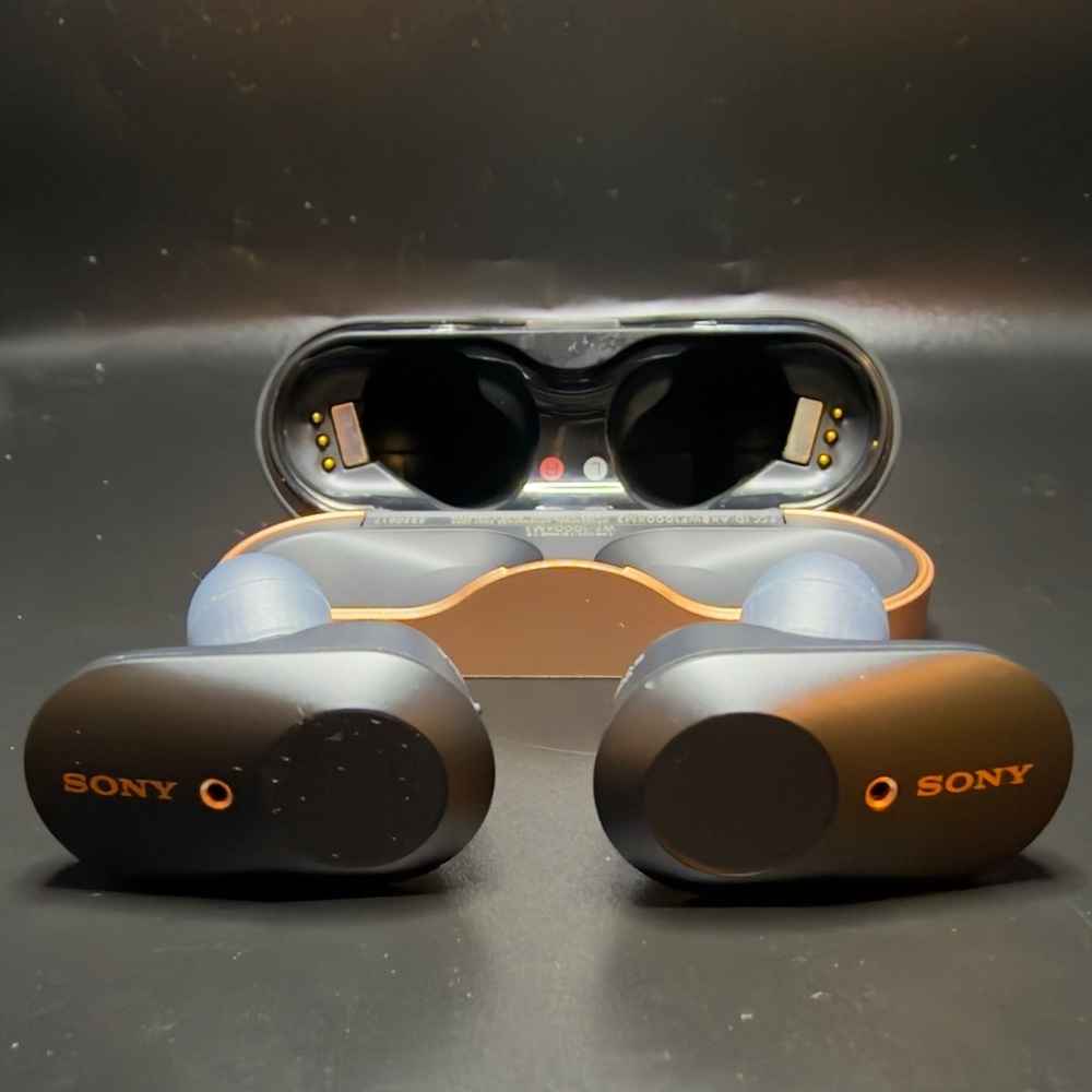Sony Black and Gold Wireless Earbuds
